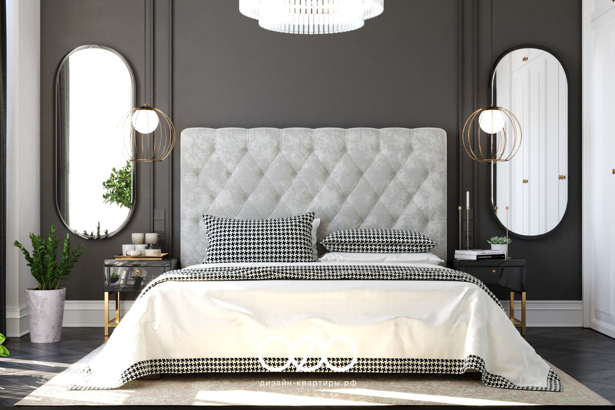 Дизайн модной спальни