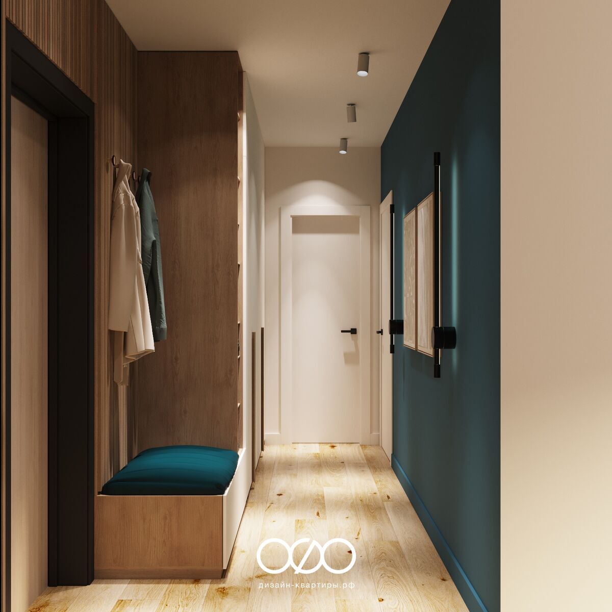 Дизайн-проект 2-комнатной квартиры 70 м2 в стиле бохо. Подмосковье, г. Зеленоград.