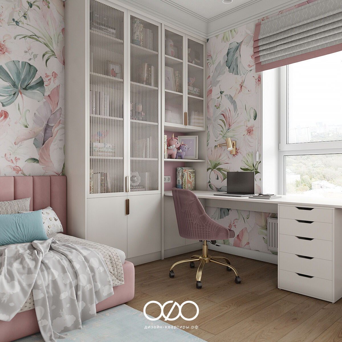 Дизайн-проект 3-комнатной квартиры 79 м² в стиле современная классика, Москва, ЖК КутузовGRAD II