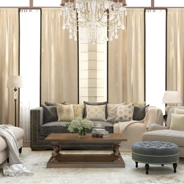 Дизайн гостиной в стиле неоклассика