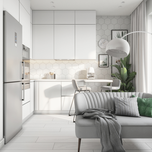 Дизайн кухни-гостиной в скандинавском стиле — комфорт и простота