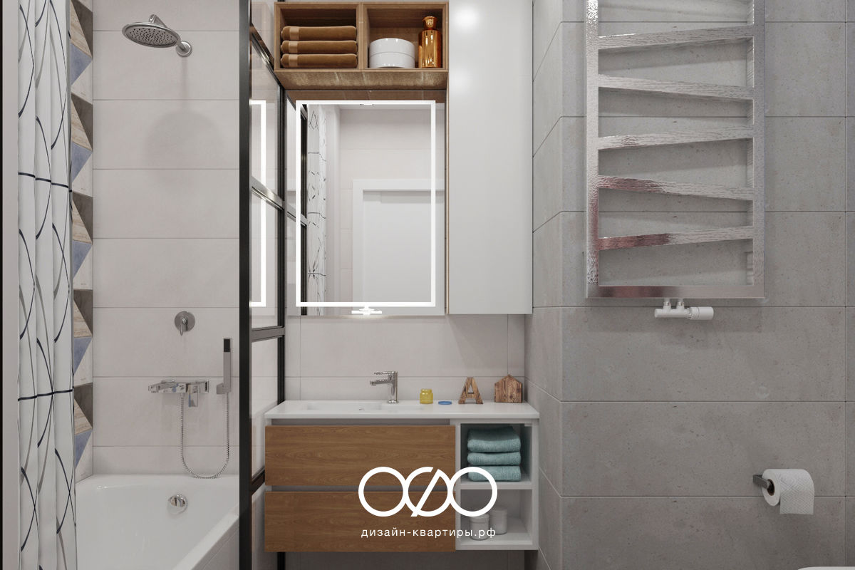 Дизайн-проект московской 3-комнатной квартиры в современном стиле в ЖК Золотая Звезда
