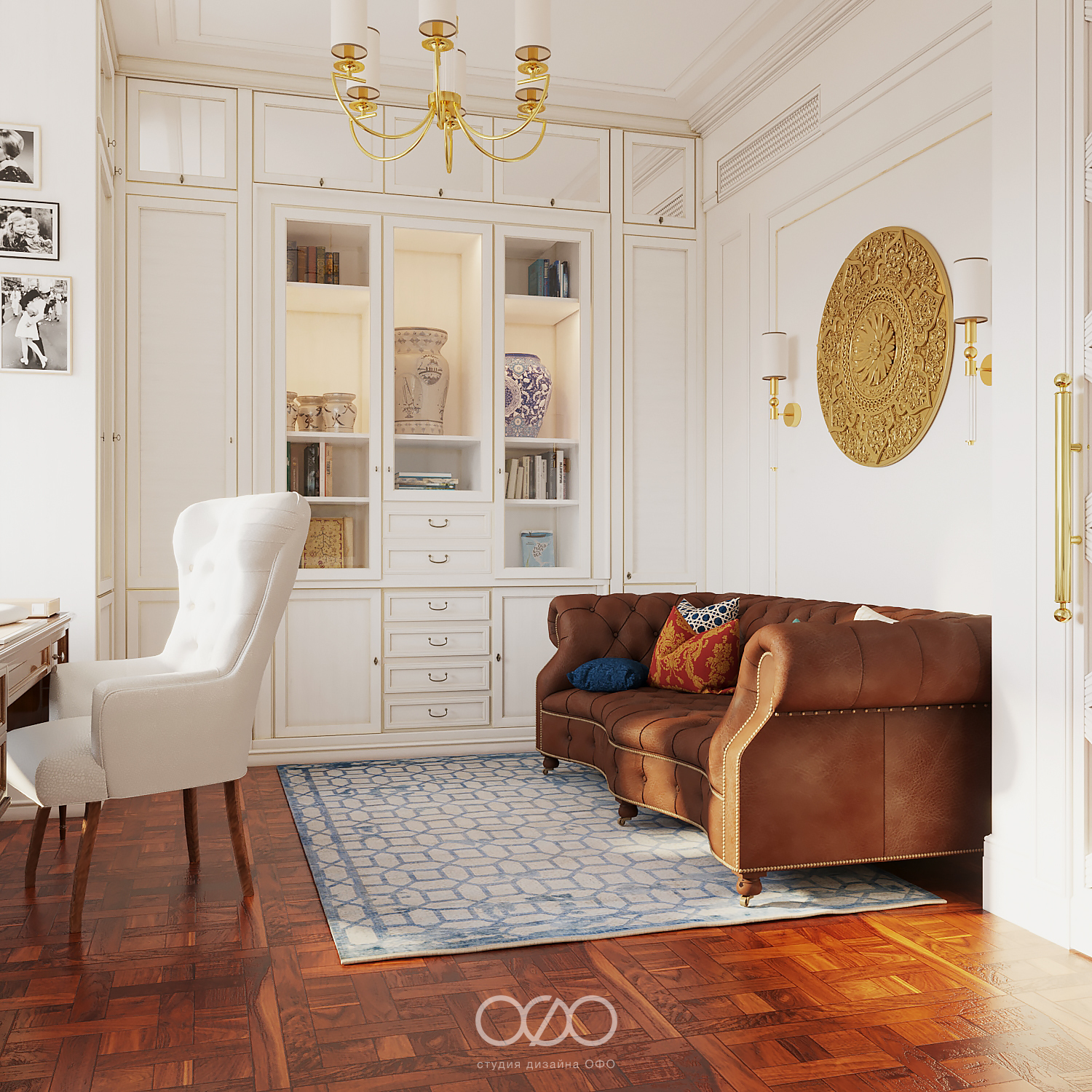 Дизайн-проект московской 5-комнатной квартиры в классическом стиле в ЖК Суббота