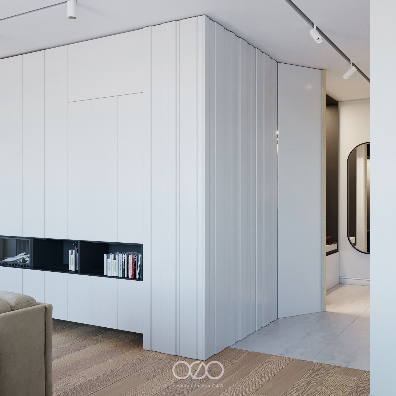 Дизайн-проект московской 3-комнатной квартиры в современном стиле в ЖК Life-Лазаревское