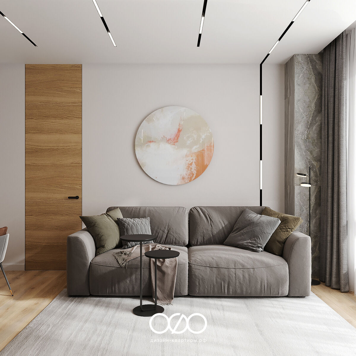 Дизайн двух&shy;комнатной квартиры 50 кв м