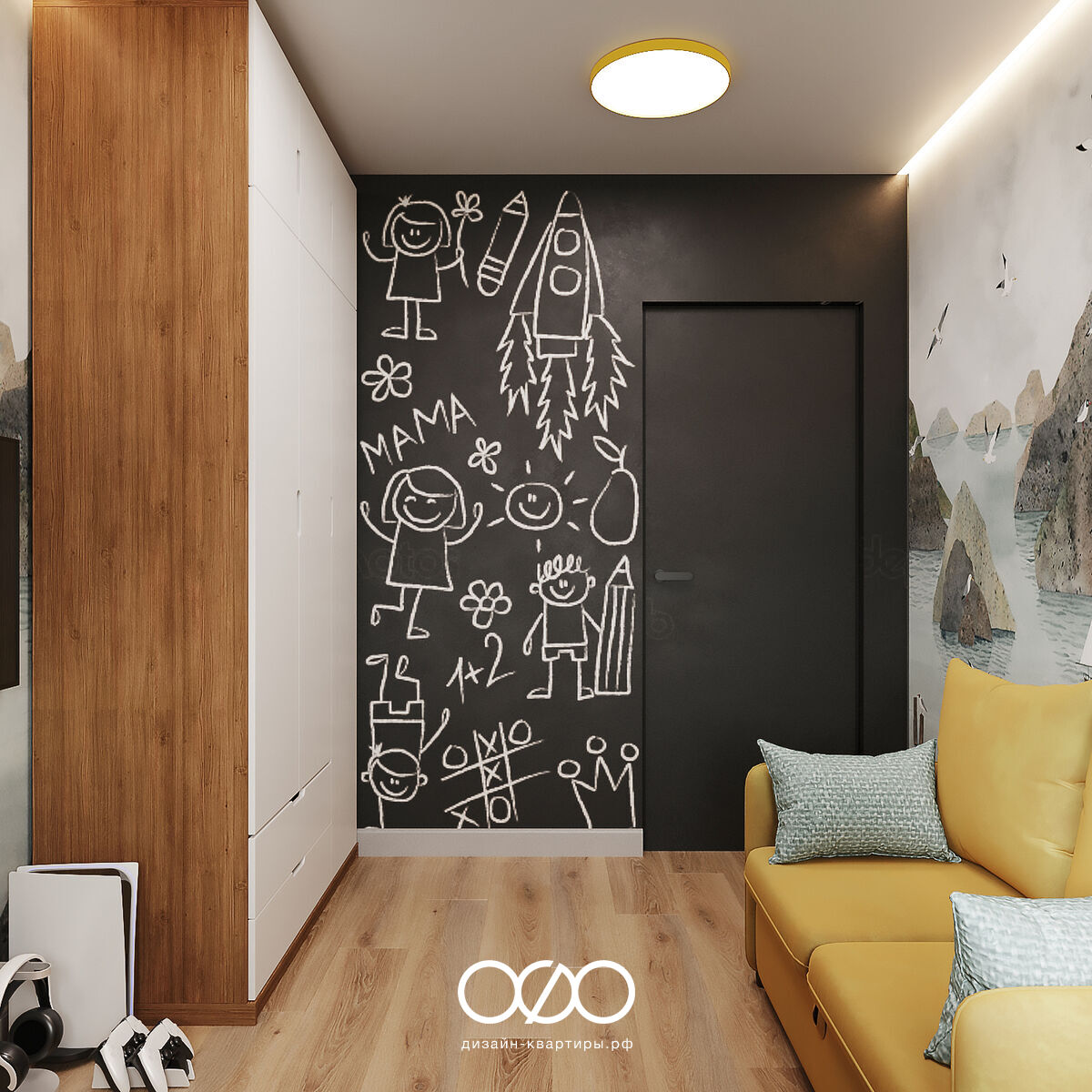 Дизайн двух&shy;комнатной квартиры 50 кв м