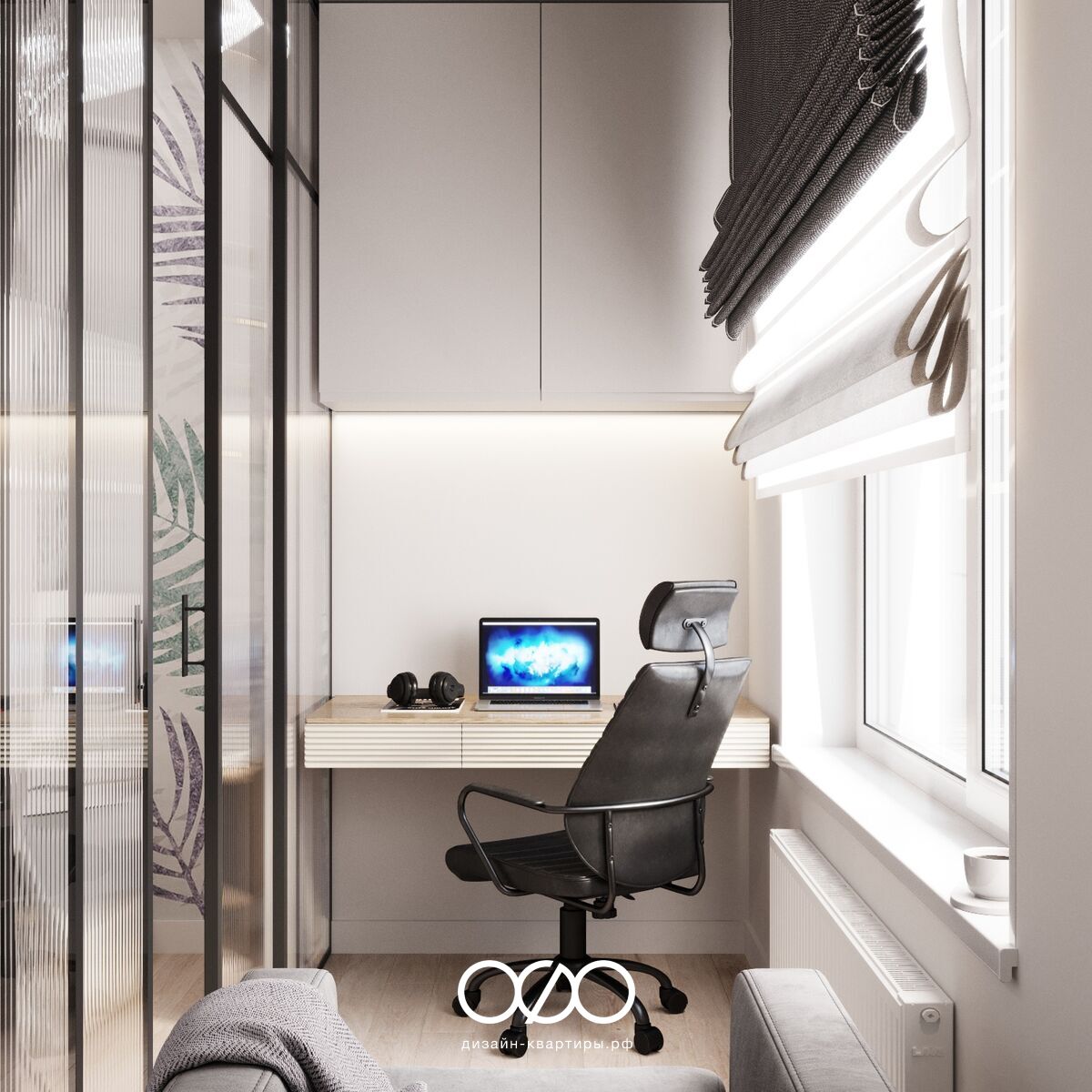 Дизайн-проект 2-комнатной квартиры 76 м2 в стиле современный минимализм. Москва, ЖК Первый Московский.