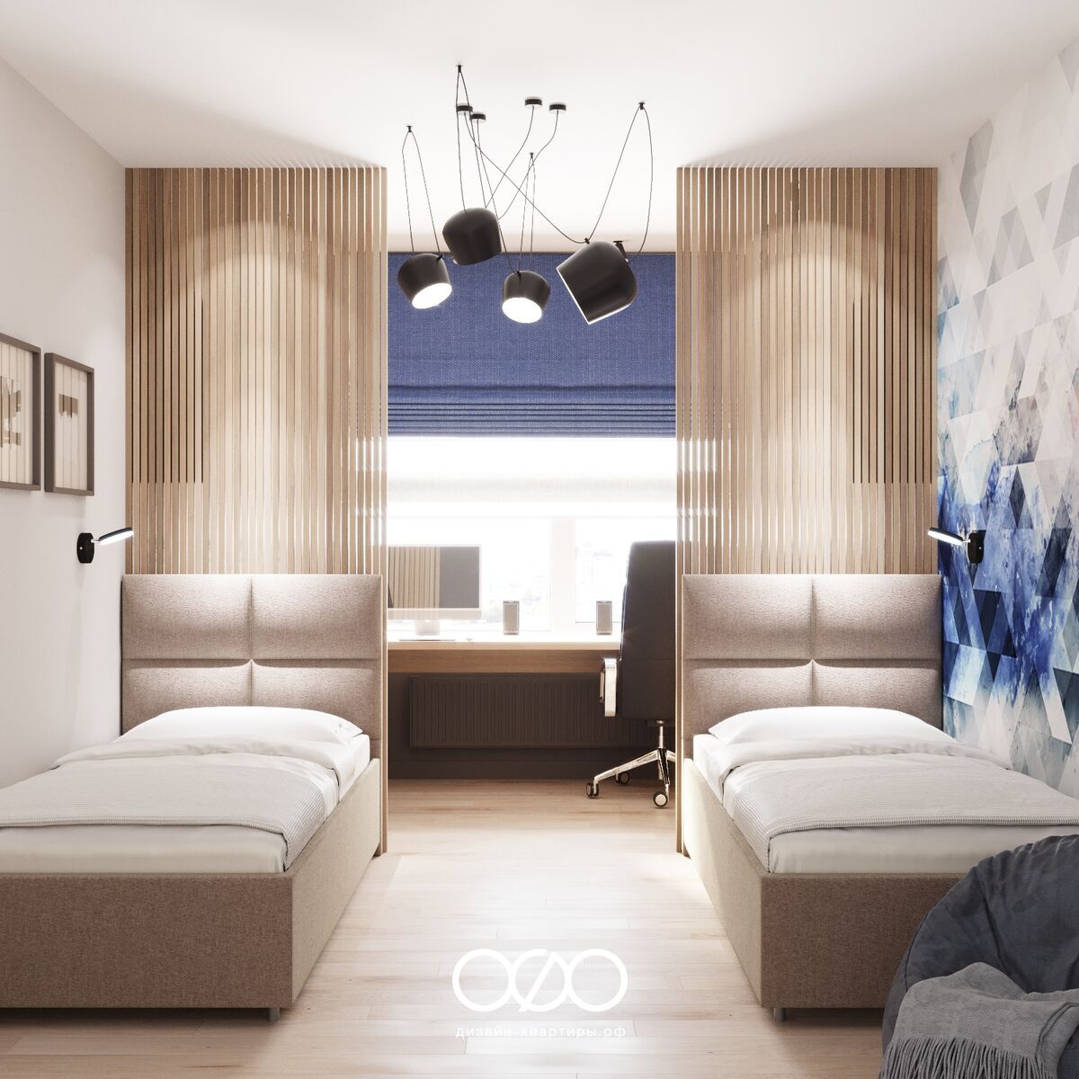 Дизайн-проект 2-комнатной квартиры 76 м2 в стиле современный минимализм. Москва, ЖК Первый Московский.