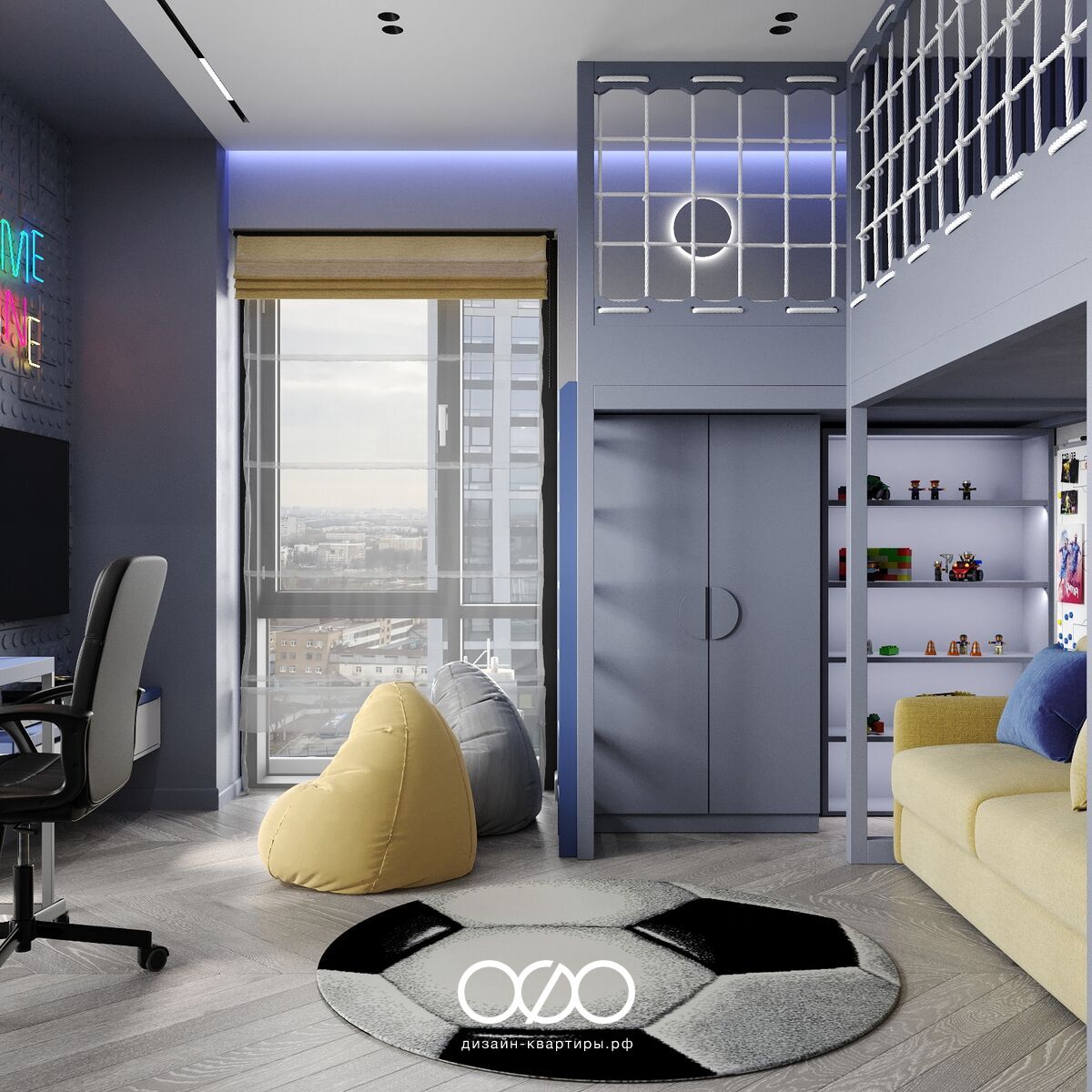 Дизайн-проект 3-комнатной квартиры 70 м2 в современном стиле. Москва, ЖК iLove.