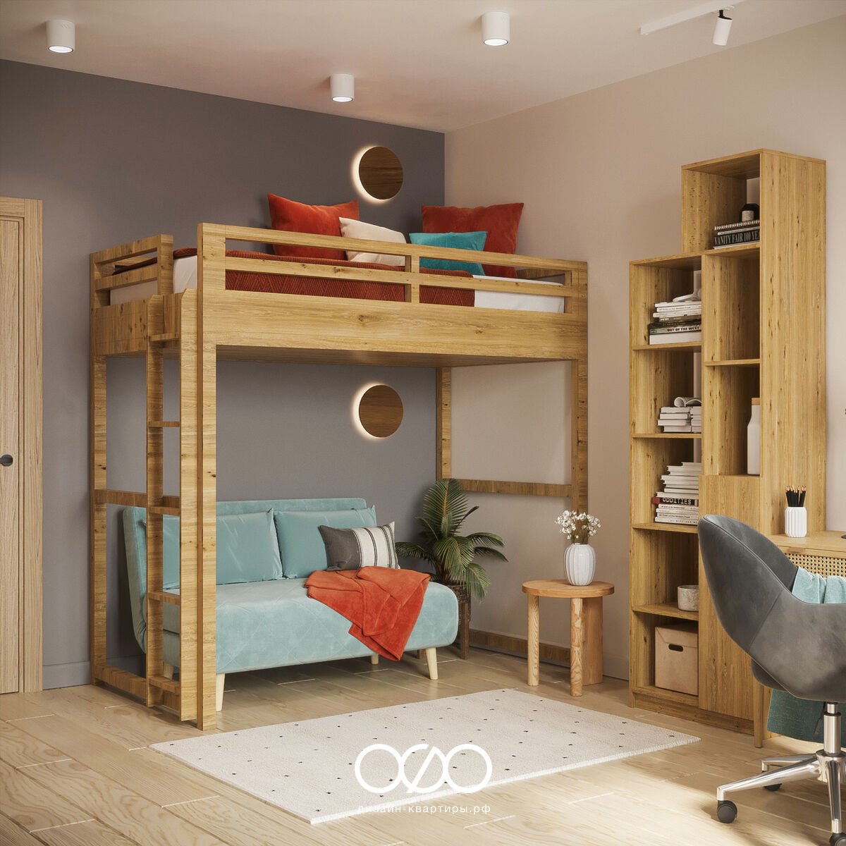 Дизайн 2-комнатной квартиры 69 м² в стиле эклектика, г. Зеленоград.