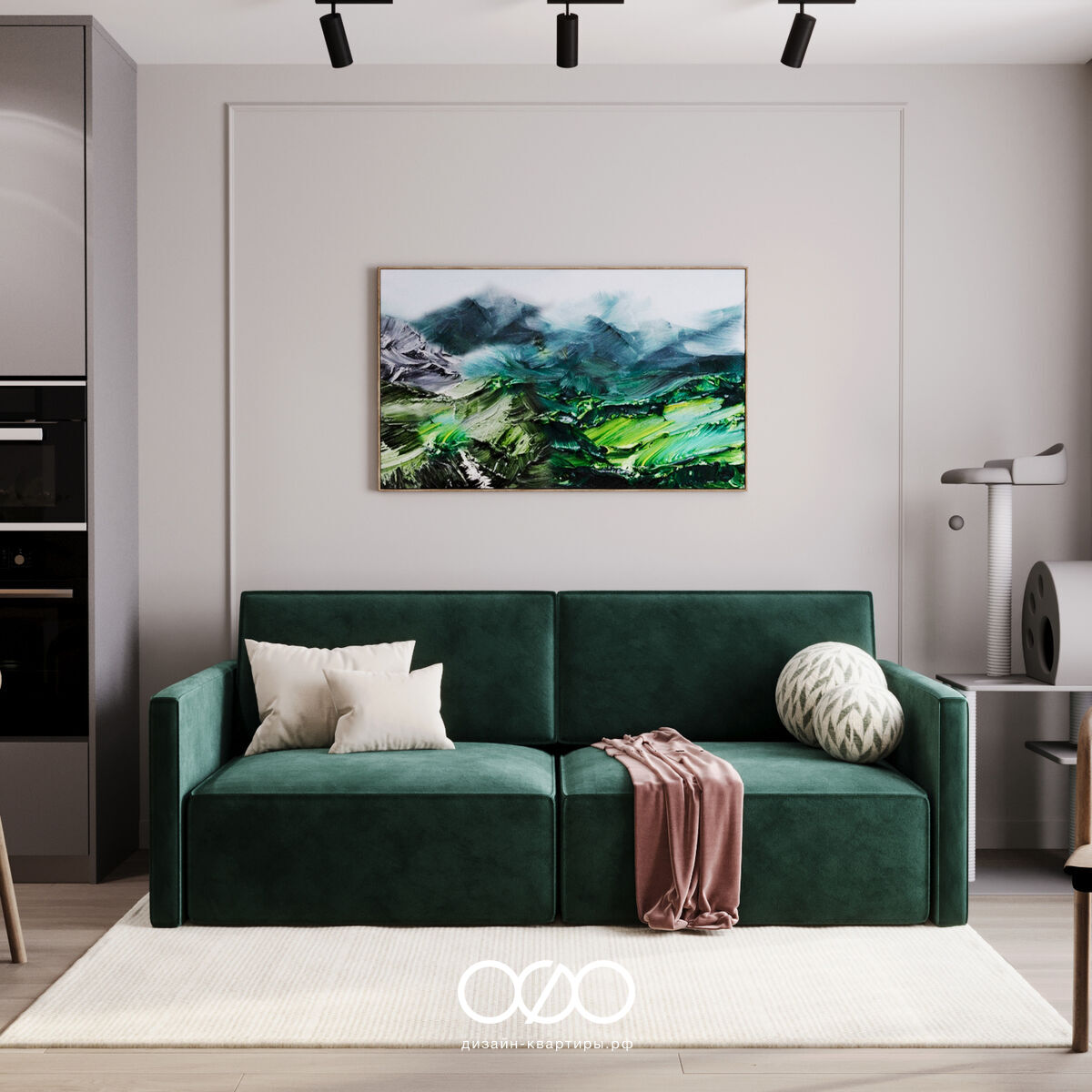 Гостиная в двухкомнат&shy;ной квартире