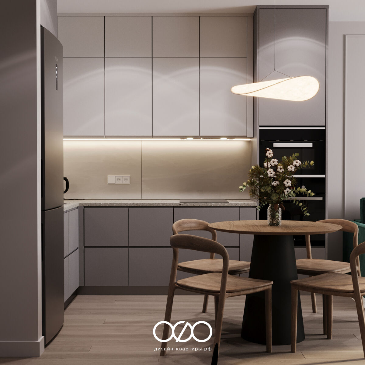 Дизайн двухкомнатной квартиры 41 м² в Москве без перепланировки. Современный уютный интерьер и продуманная планировка.

