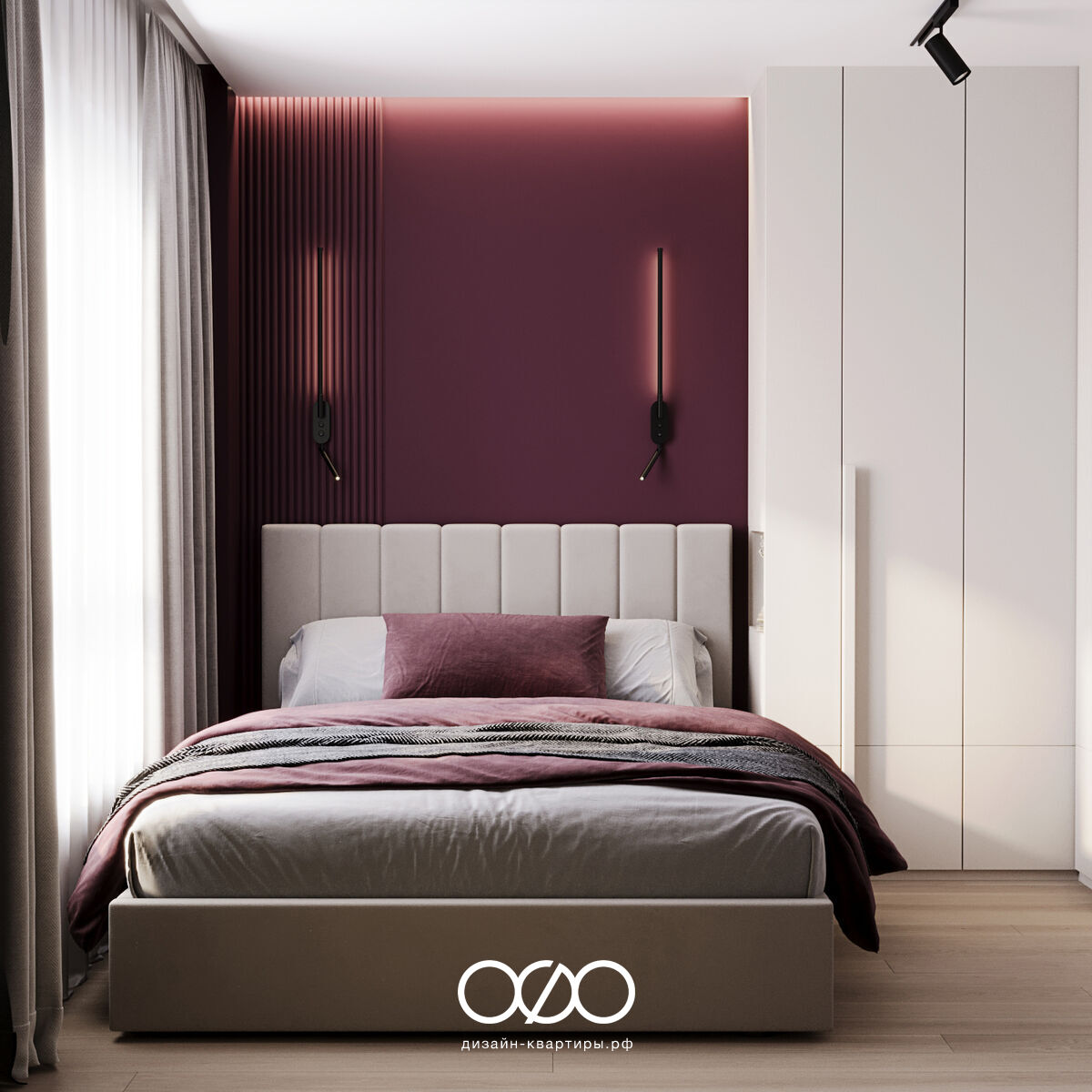 Спальня в двухкомнатной квартире