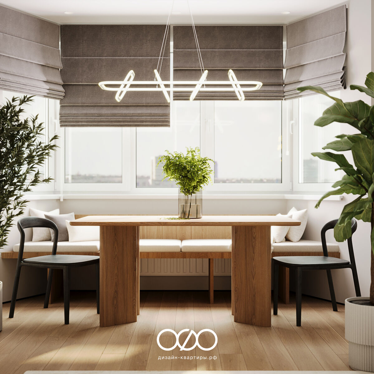 Дизайн-проект 4-комнатной квартиры 80 м² в Москве. Грамотная перепланировка и светлый современный интерьер для семьи с детьми.