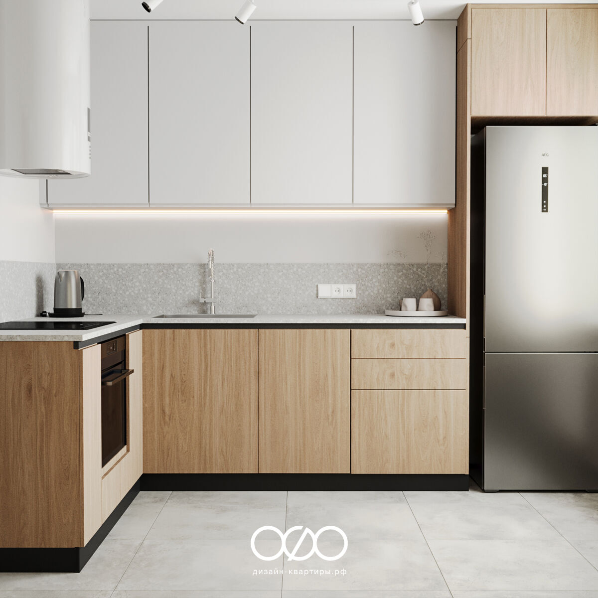 Дизайн-проект 4-комнатной квартиры 80 м² в Москве. Грамотная перепланировка и светлый современный интерьер для семьи с детьми.