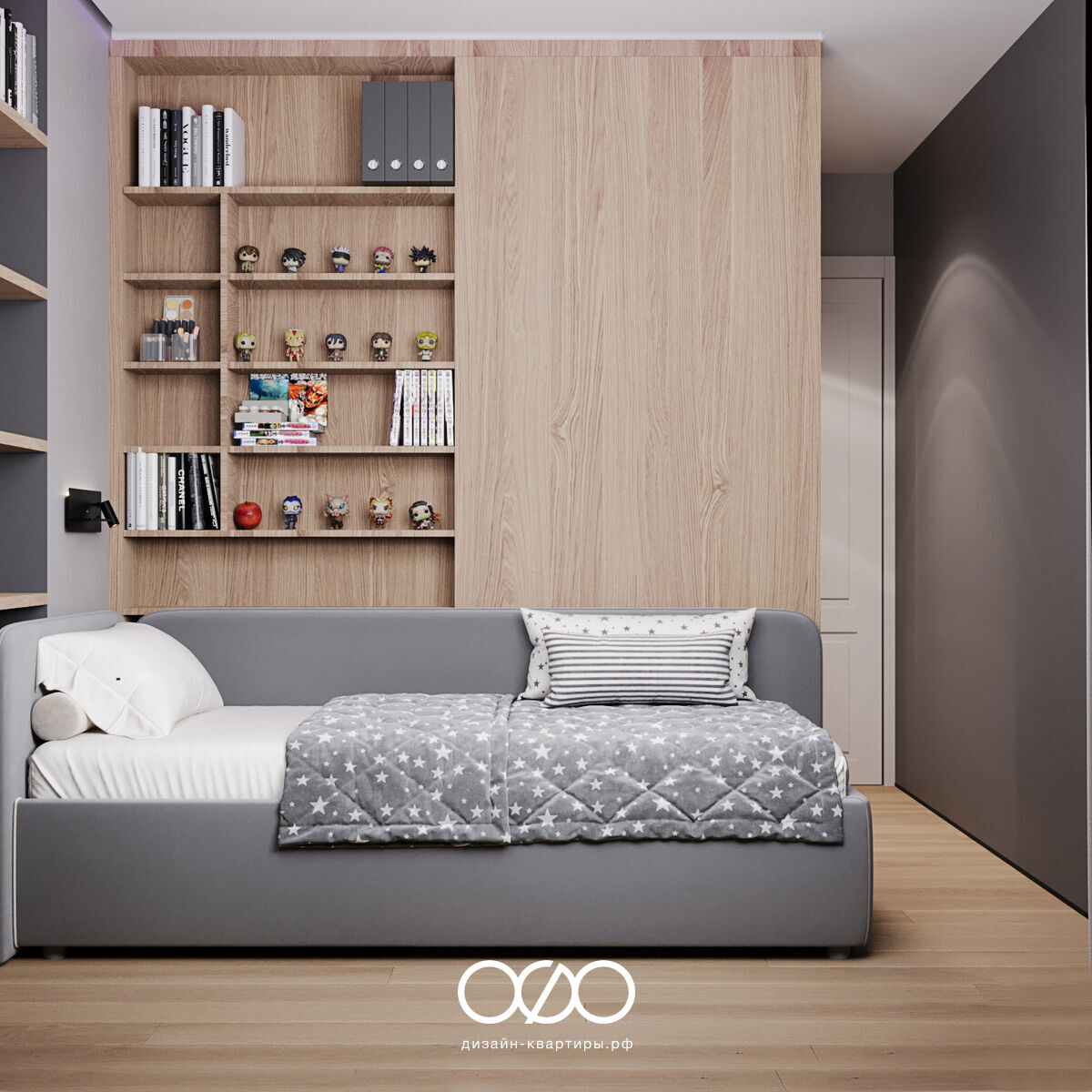 Дизайн-проект 4-комнатной квартиры 80 м² в Москве. Грамотная перепланировка и светлый современный интерьер для семьи с детьми.