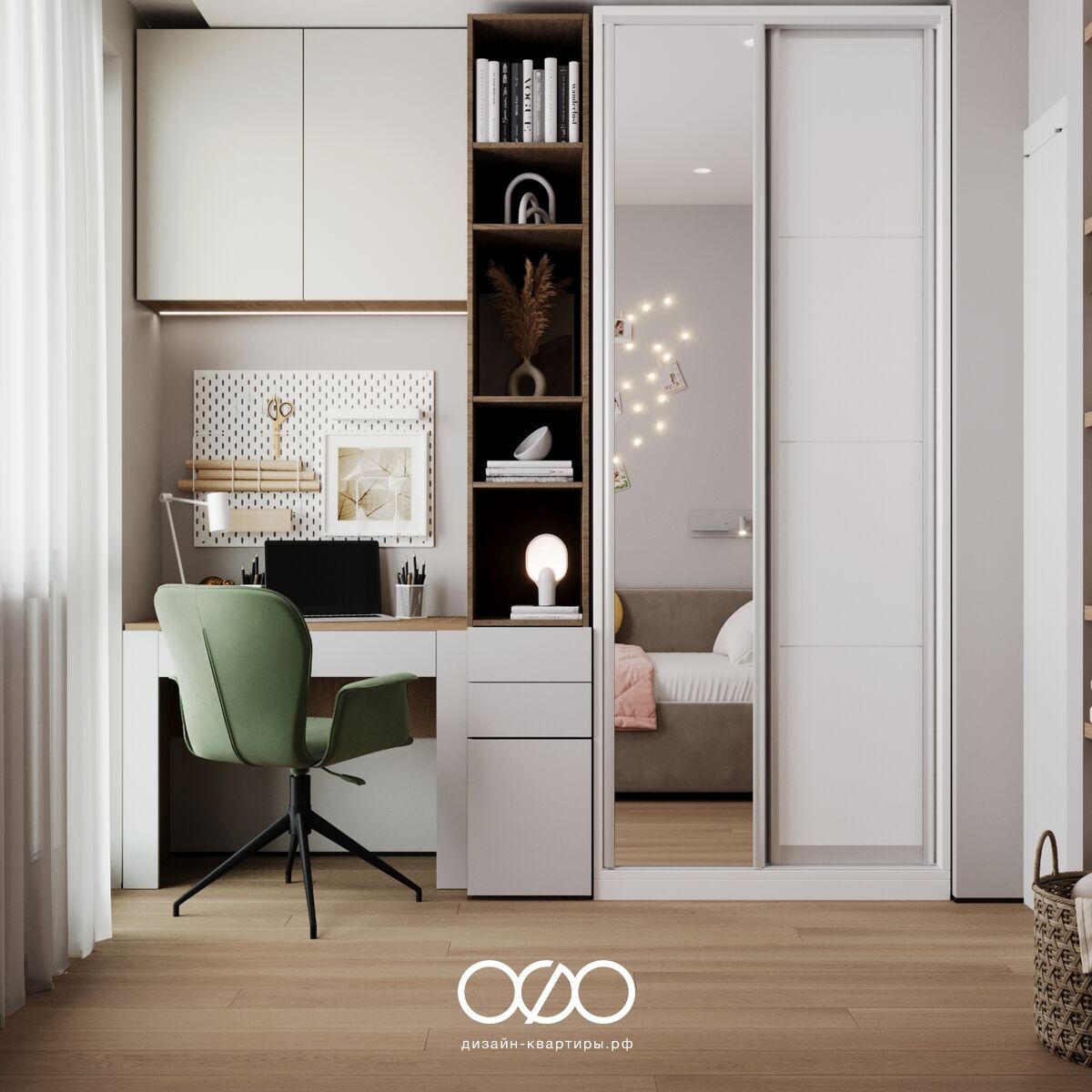 Дизайн-проект 4-комнатной квартиры 80 м² в Москве. Грамотная перепланировка и светлый современный интерьер для семьи с детьми.