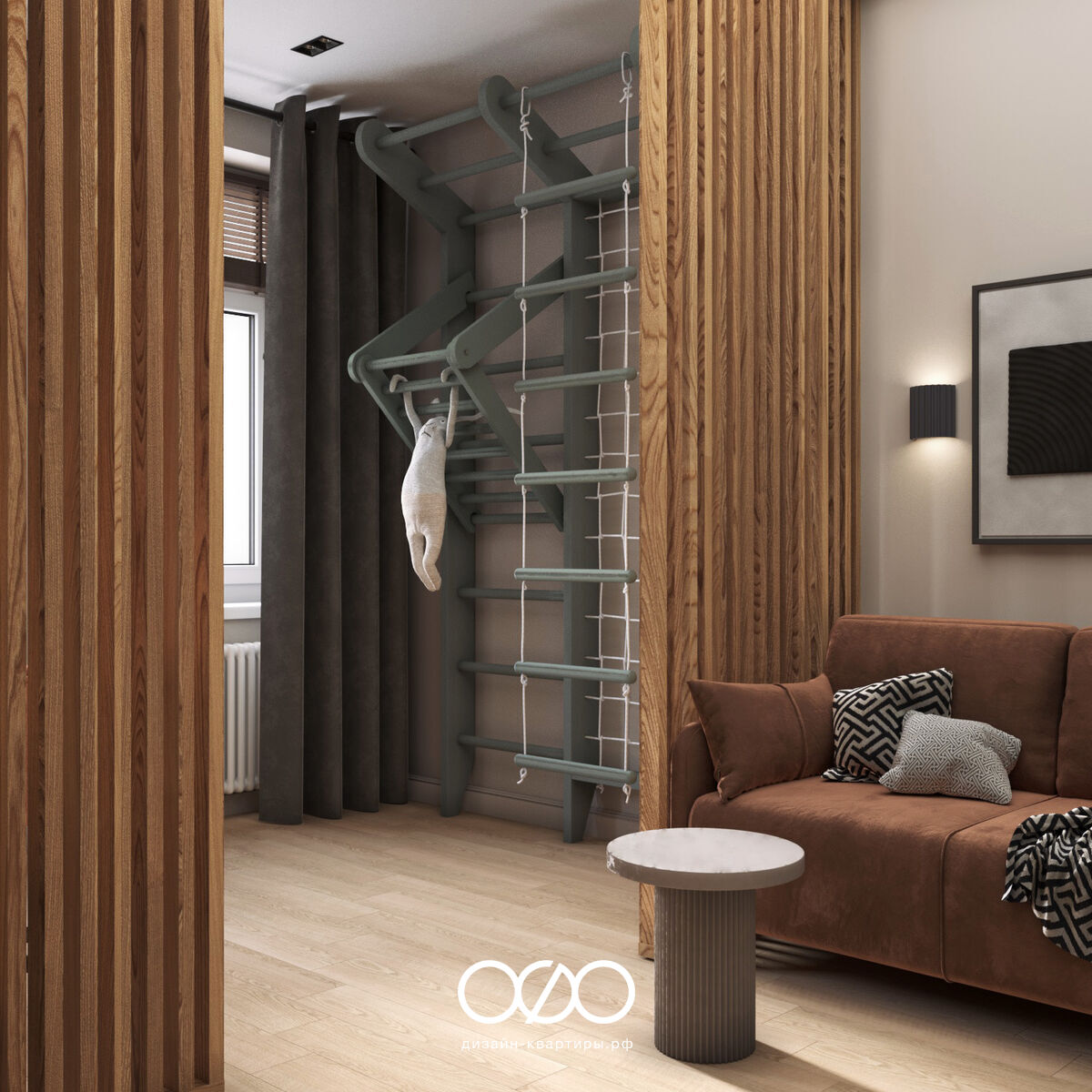 Серо-бежевый интерьер