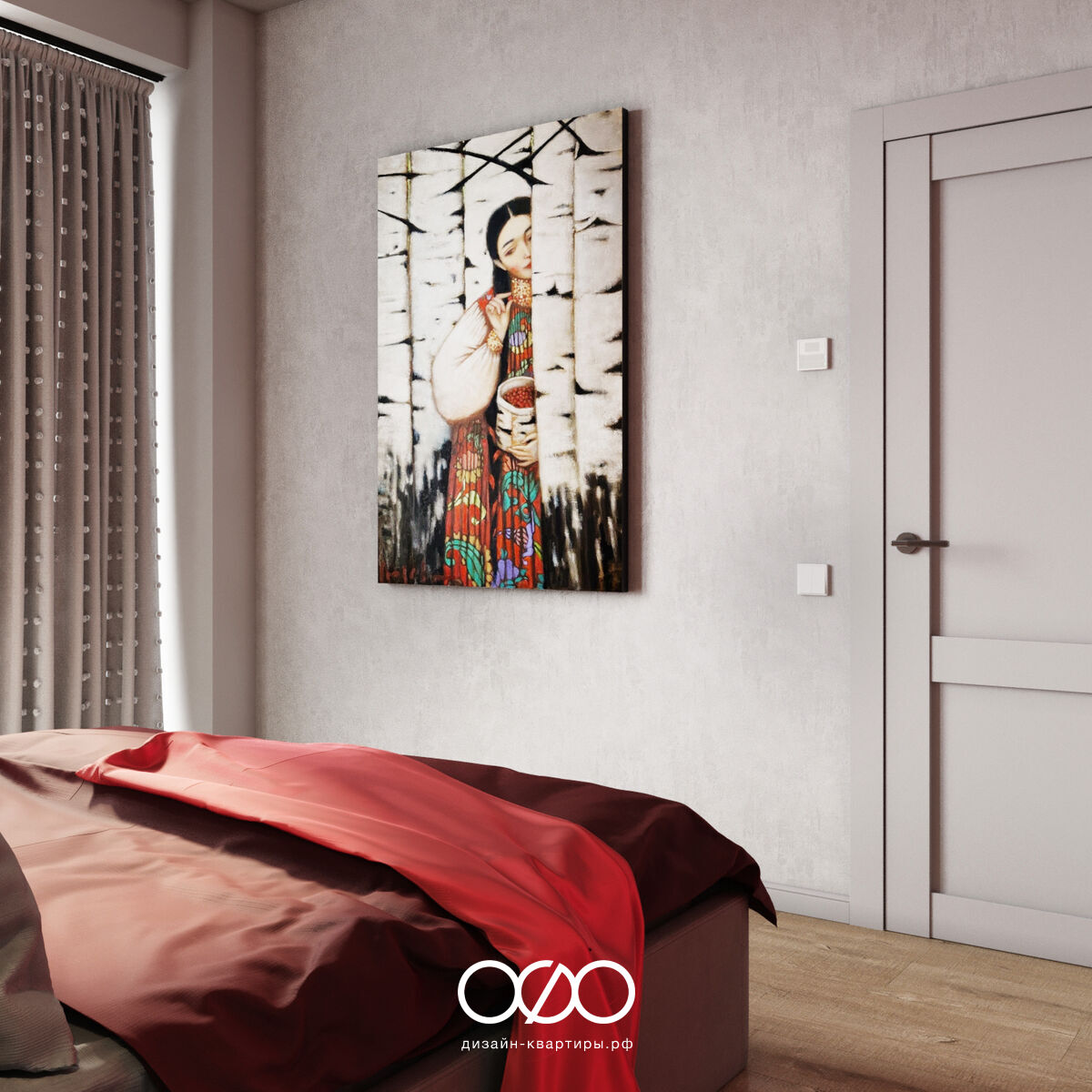 Дизайн квартиры 40 м² в ЖК Симфония 34 в стиле фьюжн. Яркий интерьер для девушки, идеи зонирования, цветовые решения и лайфхаки дизайнера.