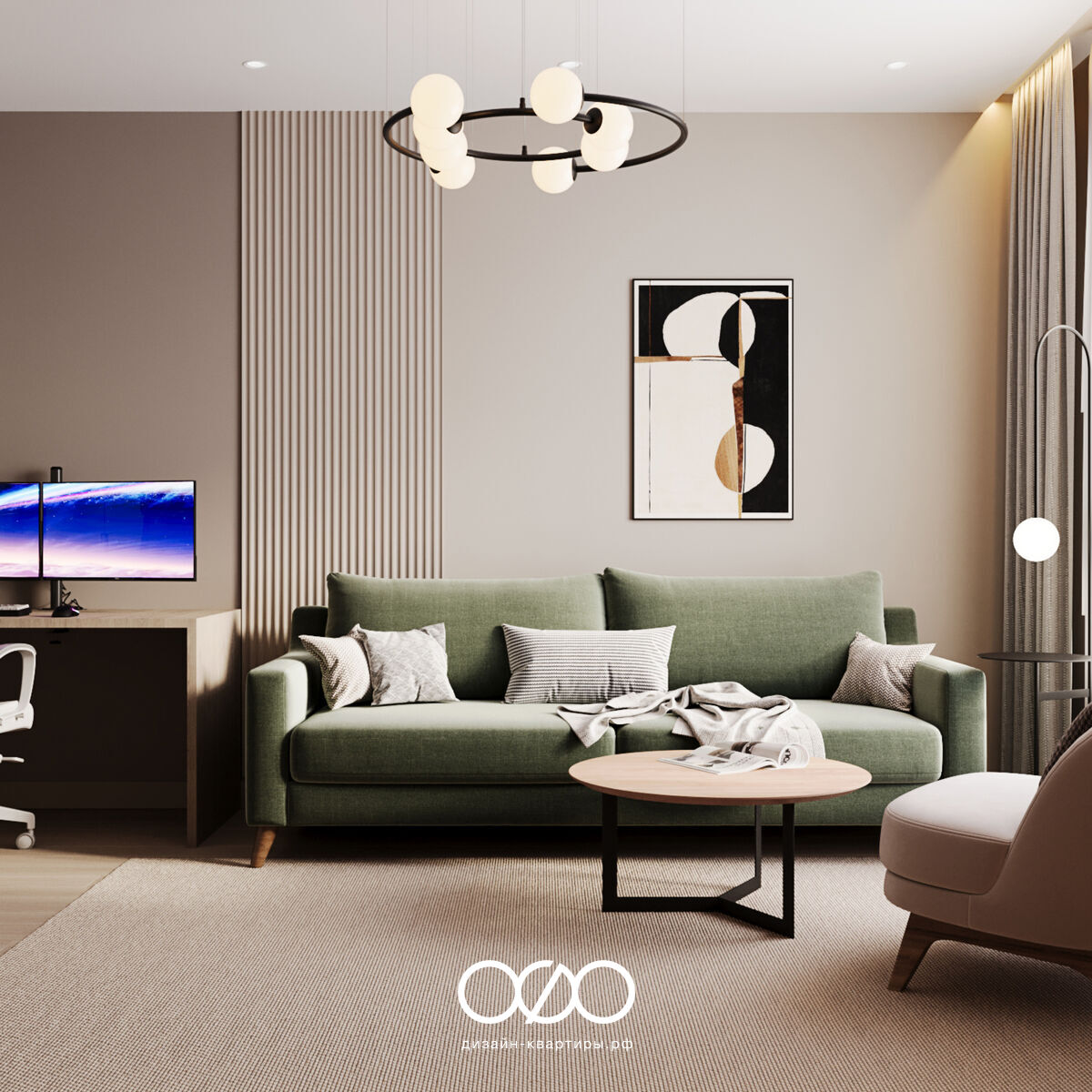 Дизайн трехкомнатной квартиры П44Т