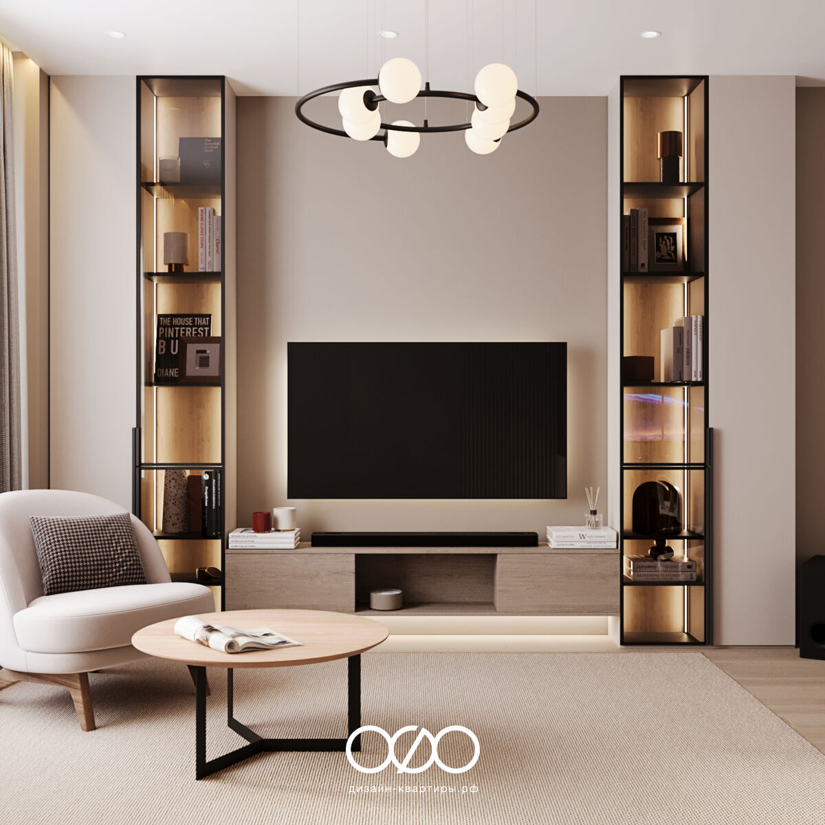 Дизайн трехкомнатной квартиры П44Т