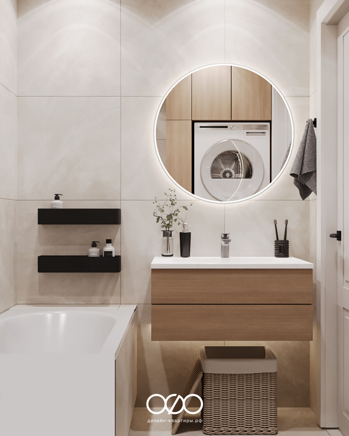 Дизайн трехкомнатной квартиры П44Т