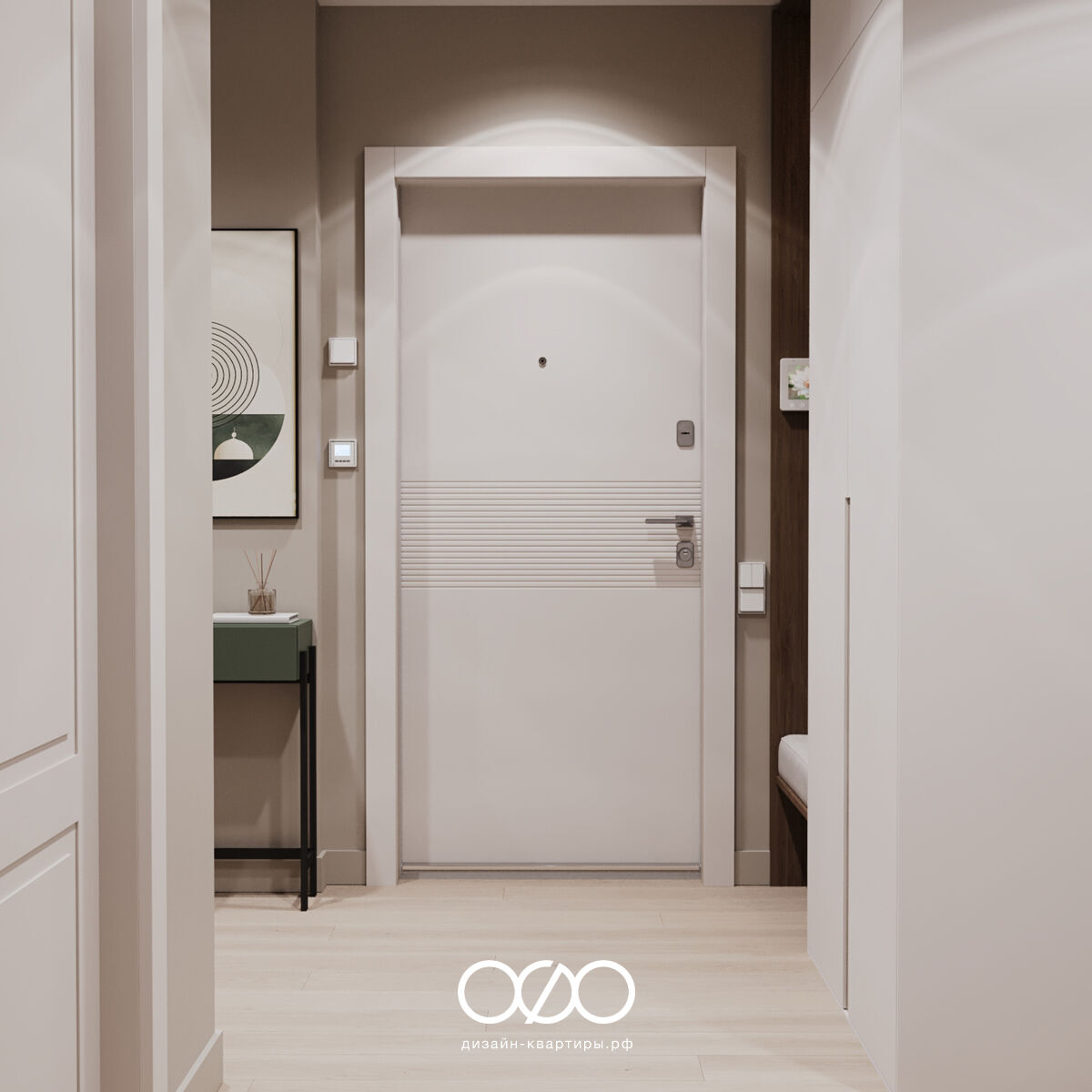 Современный дизайн квартиры 62 м² возле метро Кантемировская. Реальный дизайн-проект: кухня, гостиная, спальня и санузел.