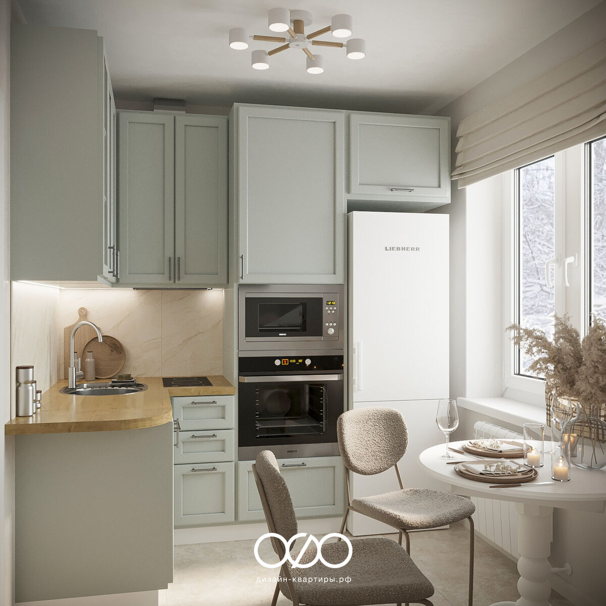 Современный дизайн квартиры 52 м² в Ясенево без лишнего декора. Удобный интерьер для жизни и легкой уборки. Реальный проект.