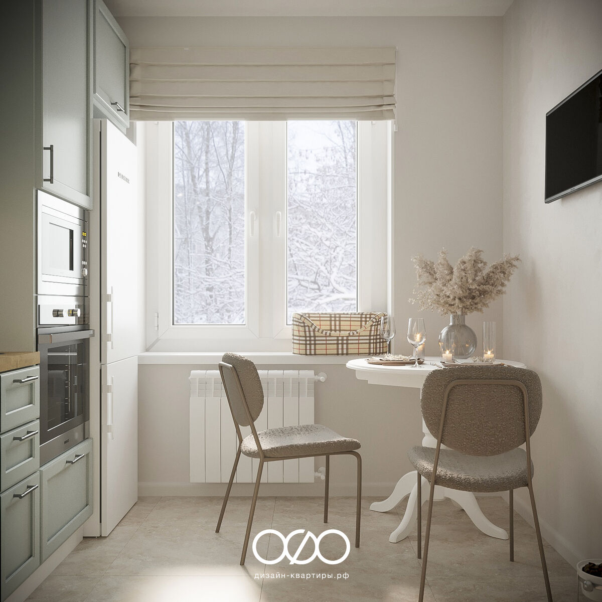 Современный дизайн квартиры 52 м² в Ясенево без лишнего декора. Удобный интерьер для жизни и легкой уборки. Реальный проект.