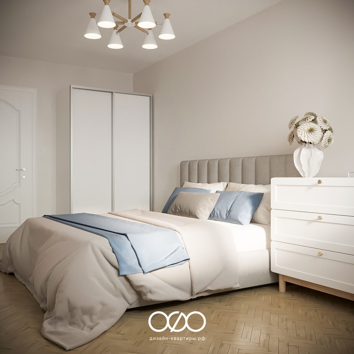 Современный дизайн квартиры 52 м² в Ясенево без лишнего декора. Удобный интерьер для жизни и легкой уборки. Реальный проект.