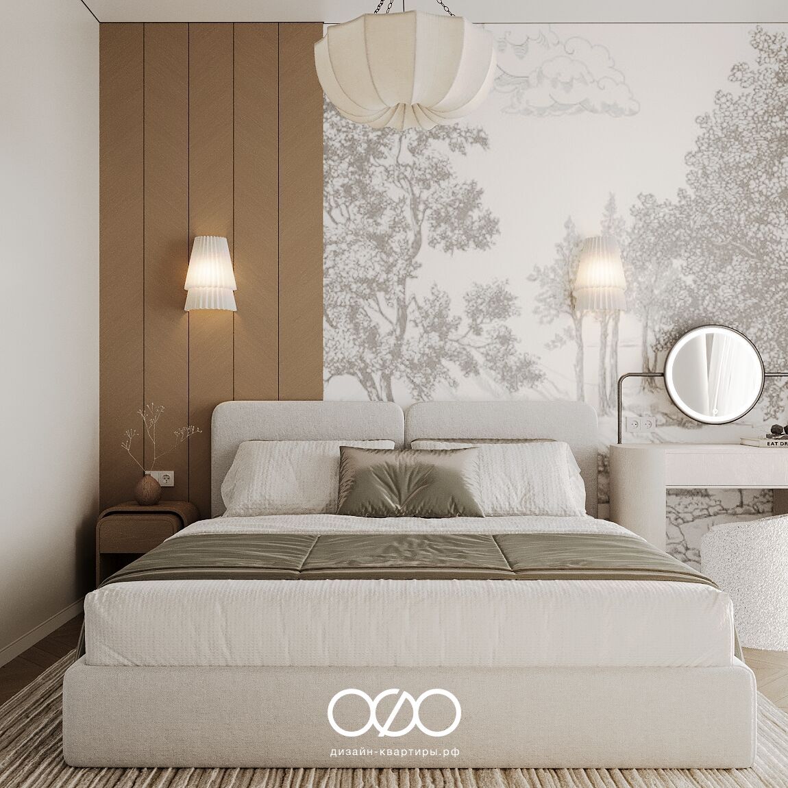 Дизайн 4-комнатной квартиры 95 м² в ЖК Level Мичуринский. Уютный интерьер для семьи с детьми, продуманная кухня-гостиная и детские.