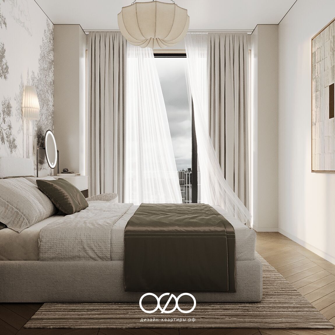 Дизайн 4-комнатной квартиры 95 м² в ЖК Level Мичуринский. Уютный интерьер для семьи с детьми, продуманная кухня-гостиная и детские.