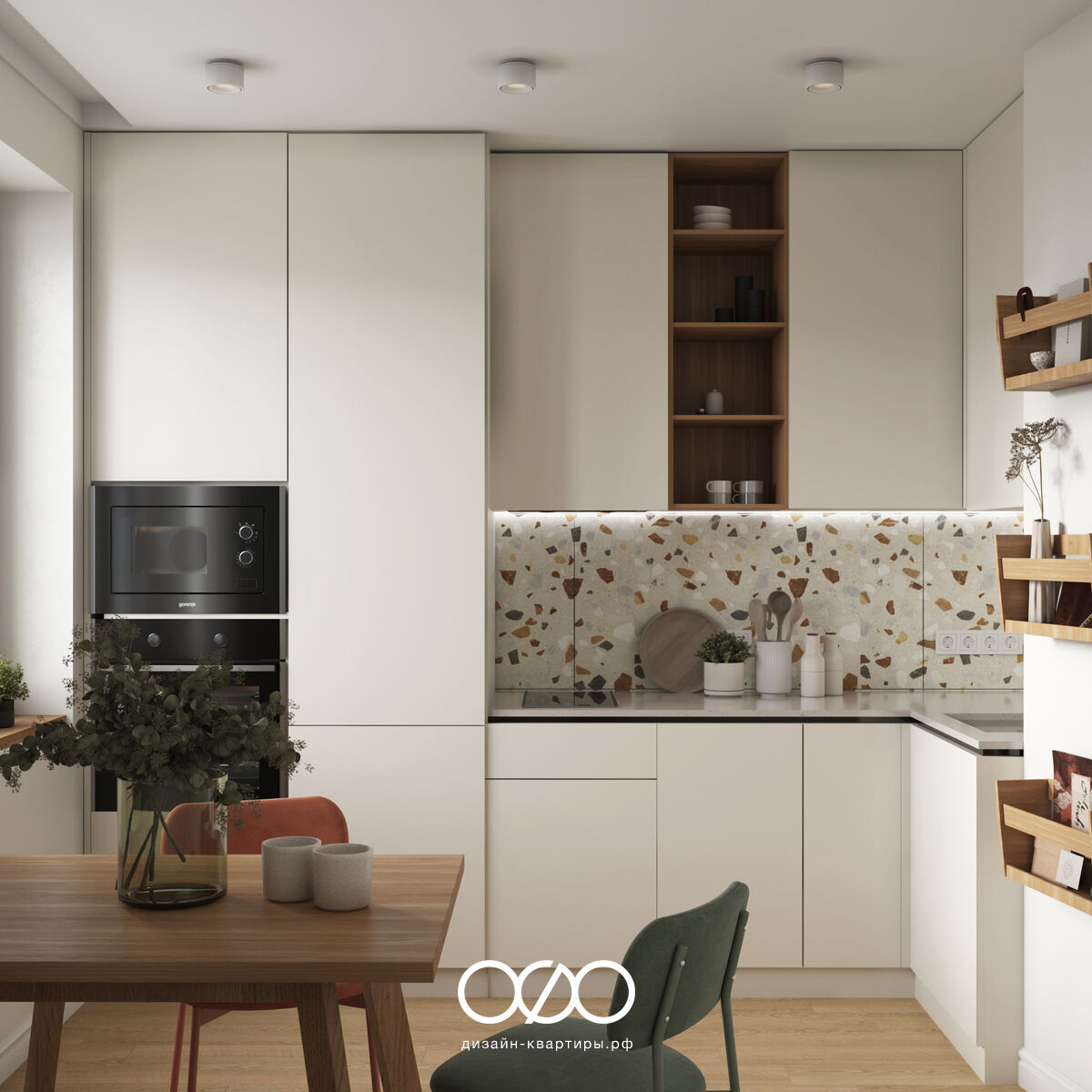 Яркий дизайн квартиры 43 м² в Москве. Уютный интерьер с характером, продуманное хранение и удобные решения для жизни.