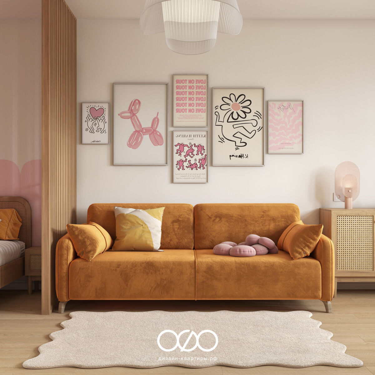 Яркий дизайн квартиры 43 м² в Москве. Уютный интерьер с характером, продуманное хранение и удобные решения для жизни.