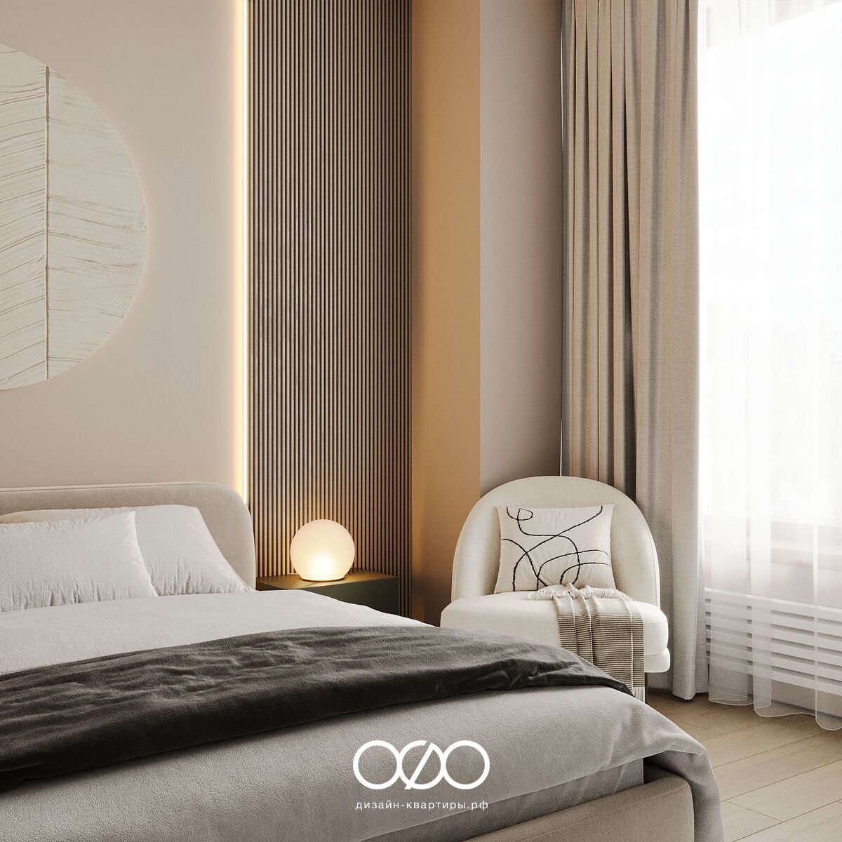 Дизайн квартиры 67 м² в ЖК Символ. Универсальный современный интерьер для аренды и жизни с продуманной планировкой. Закажите проект без ошибок.