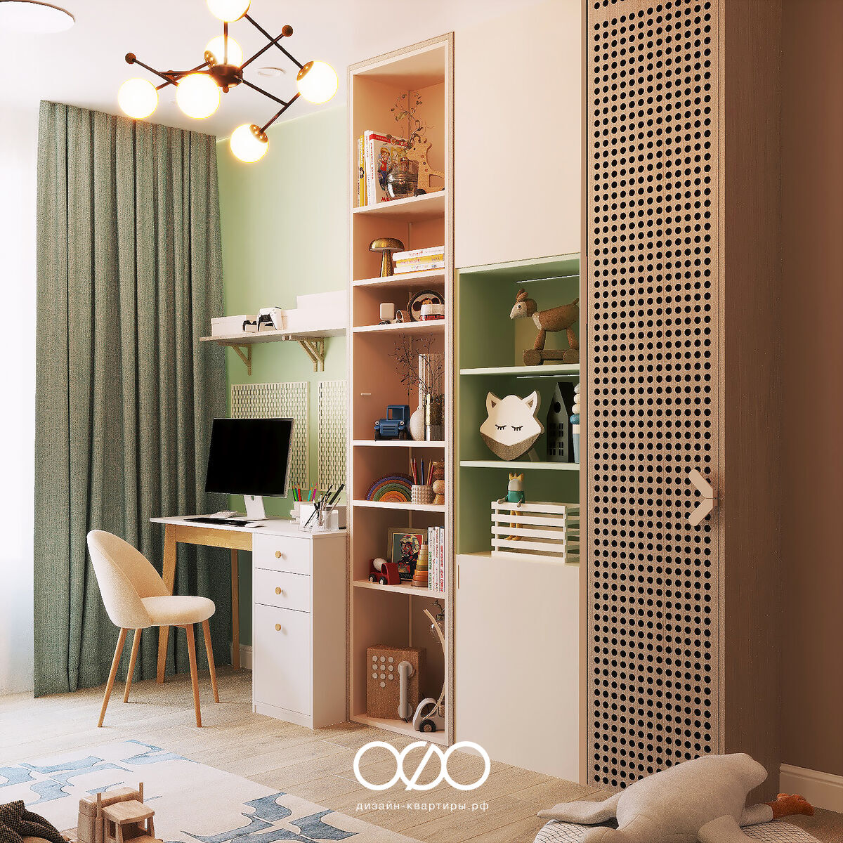 Дизайн квартиры 97 м² в Москве для семьи. Современный интерьер с элементами бохо и продуманной планировкой. Закажите проект без ошибок.